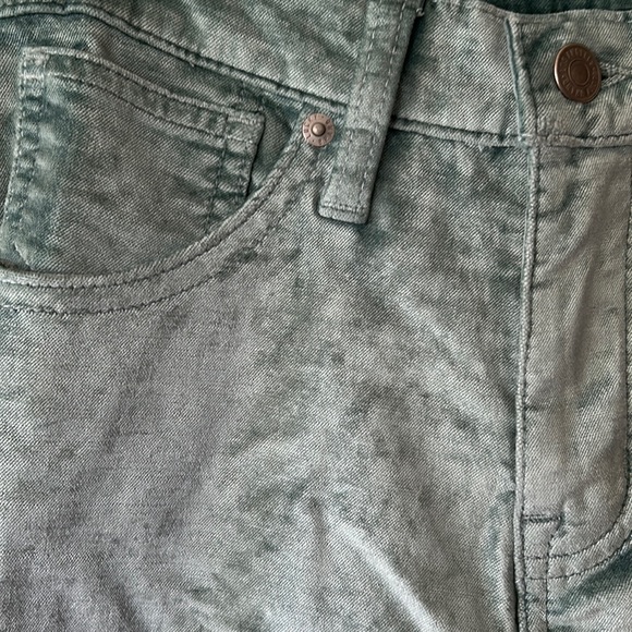Lucky Brand velvet skinny cut pants / jeans in sea foam green. Size 4 / 27 EUC. - Picture 3 of 8